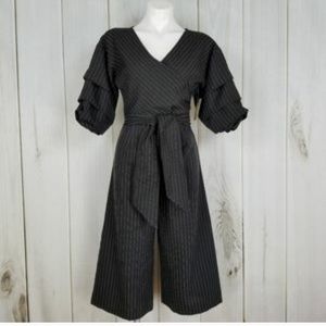 Pinstripe Crop Pant Suit